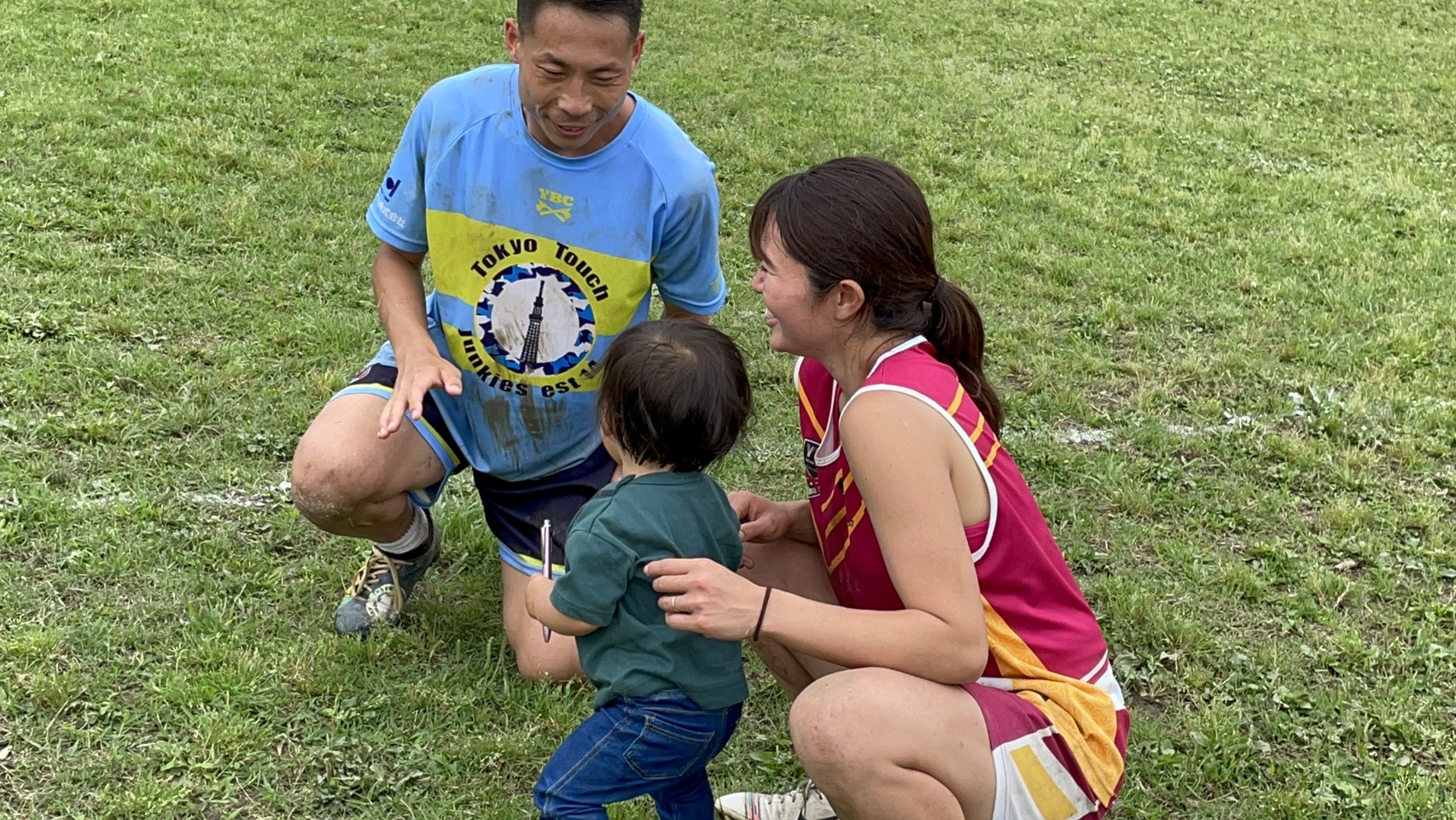 タッチラグビー日本代表の矢後大地さん、江瑠さんご夫婦のインタビュー